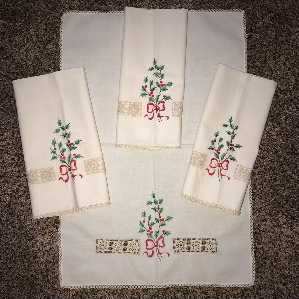 Hand Embroidered Hand Towels